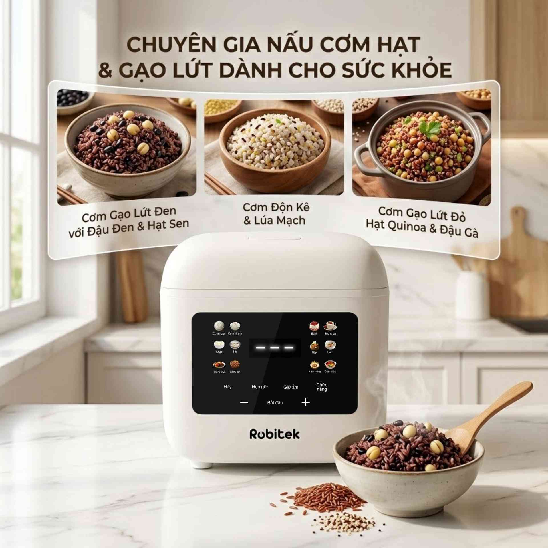 chế độ nấu gạo lứt
