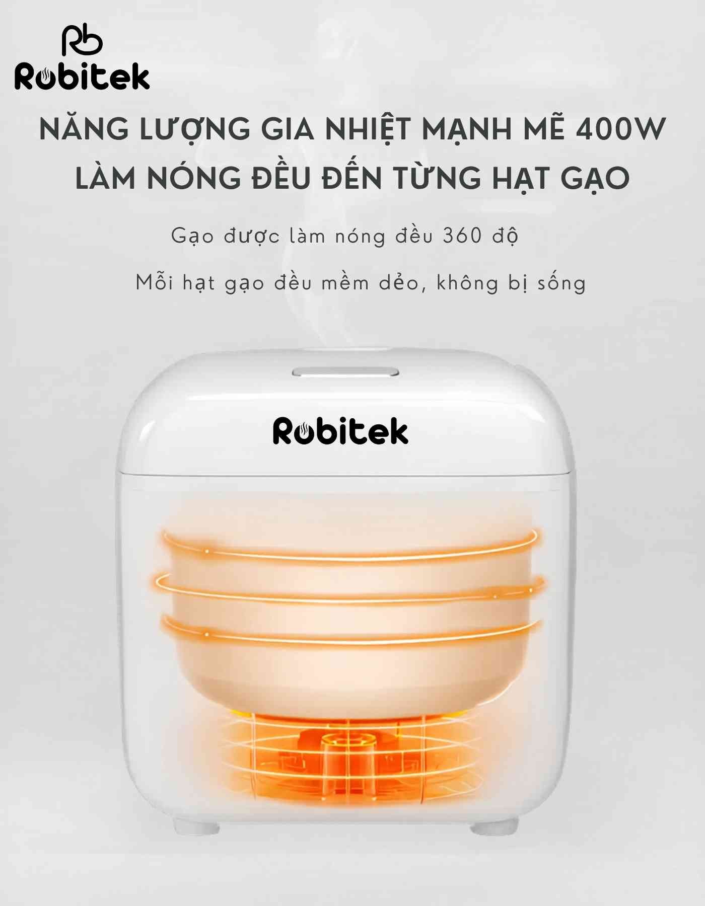 Nồi cơm điện Robitek Nutricook Pro RC10 dung tích 1L