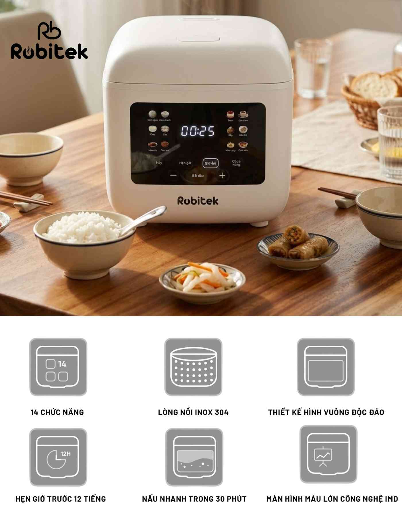 thông số bảng điều khiển nồi cơm điện