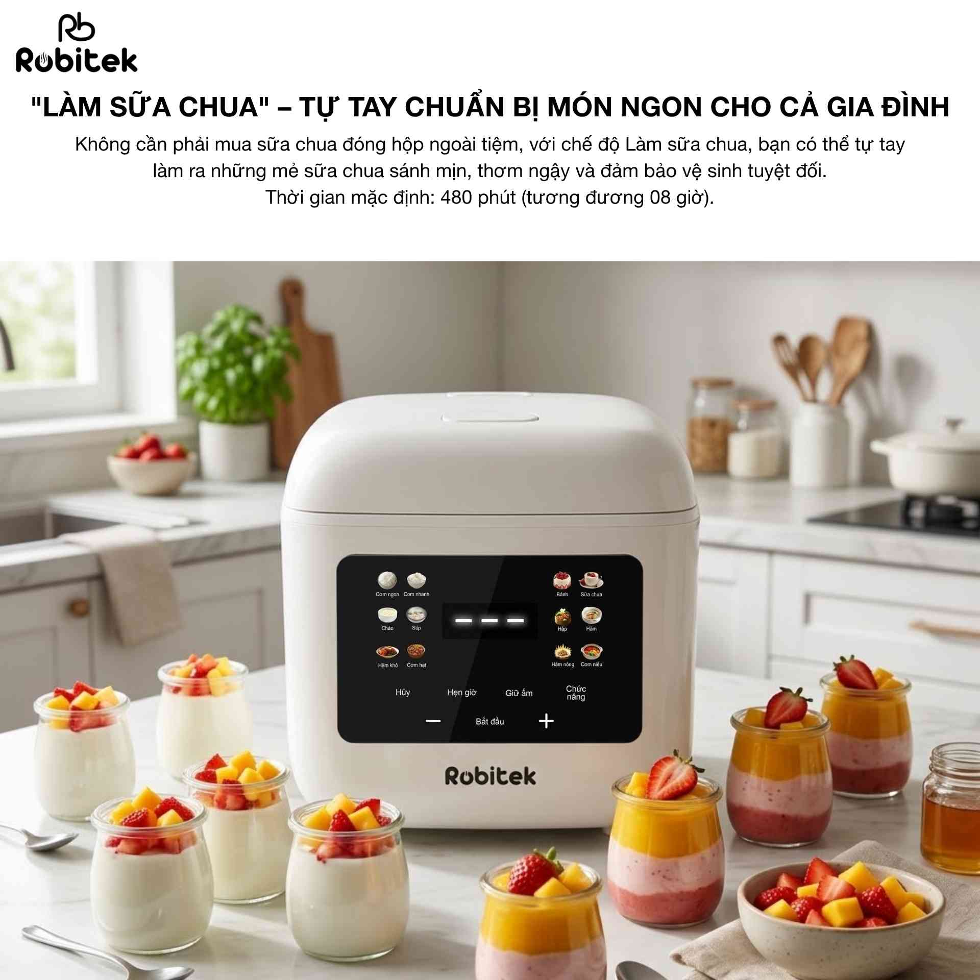 Nồi cơm điện Robitek Nutricook Pro RC10 dung tích 1L