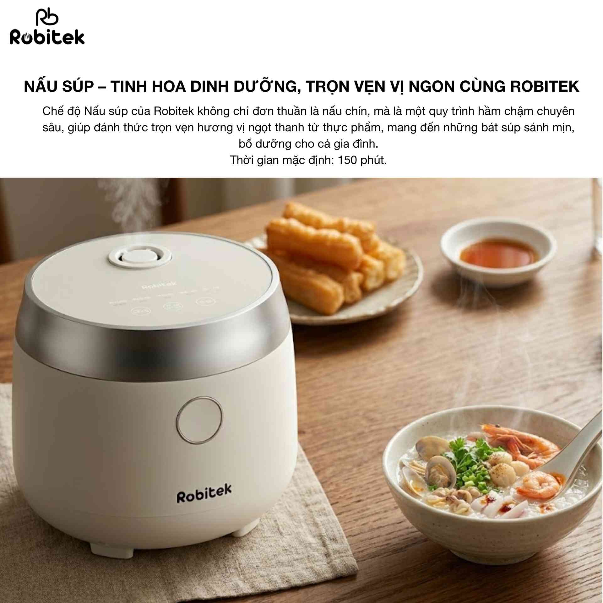 Nồi cơm điện Robitek Vita RiceRC12 dung tích 1.2L